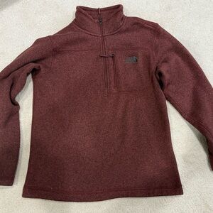 The North Face Men's Maroon Zip-Up Sweater
